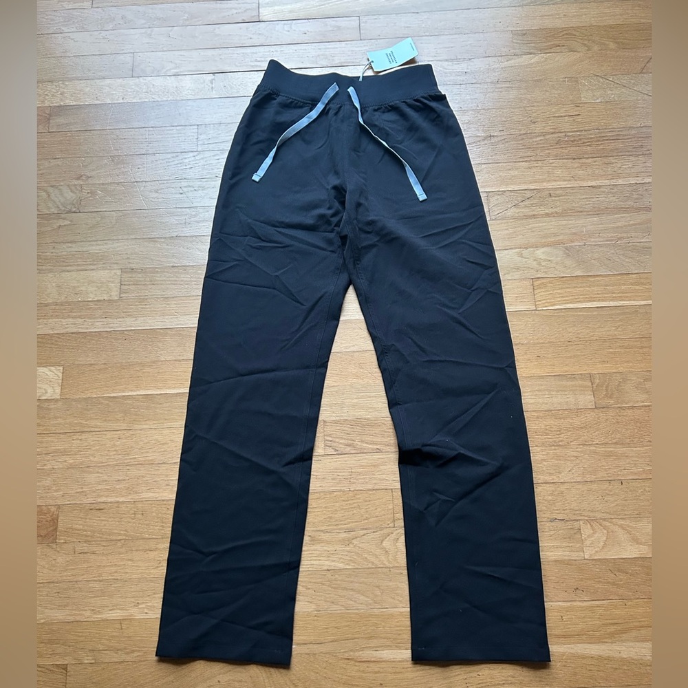 Figs Black Pants with grey Drawstring
